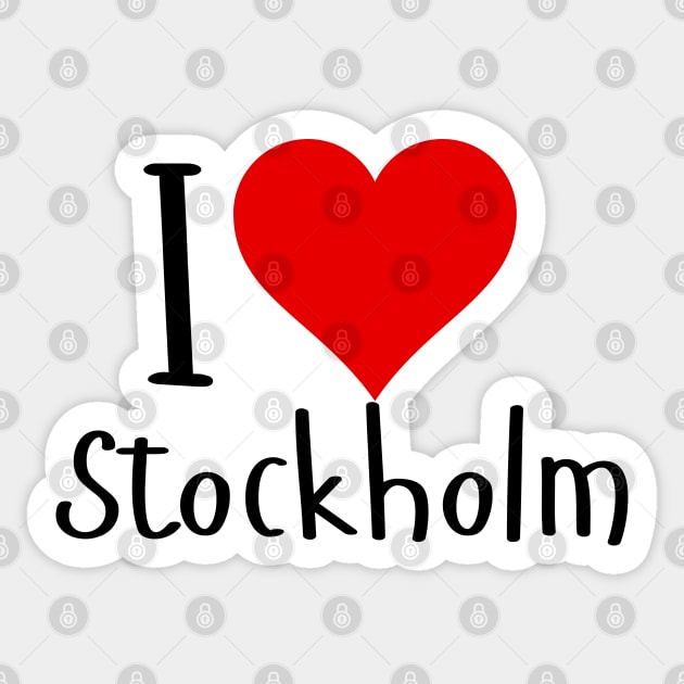 I Love Stockholm Sticker by Heartfeltarts